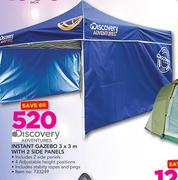 Discovery Adventures Instant Gazebo 3 x 3m With 2 Side Panels