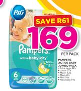 Pampers Active Baby Jumbo Pack-Per Pack