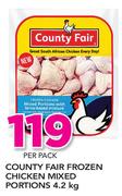 Country Fair Frozen Chicken Mixed Portions-4.2Kg Per Pack