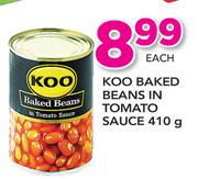 Koo Baked Beans In Tomato Sauce-410g