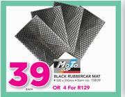 Moto Quip Black Rubber Car Mat-Each