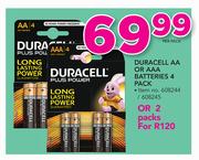 Duracell AA Or AAA Batteries 4 Pack-For 2