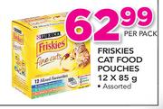 Friskies Cat Food Pouches-12 x 85g Per Pack