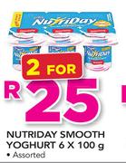 Nutriday Smooth Yoghurt-2 x 6 x 100g 