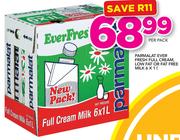 Parmalat Ever Fresh Full Cream Low Fat Or Fat Free Milk-6x1Ltr Per Pack