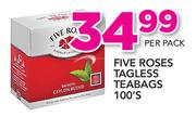 Five Roses Tagless Teabags-100's Per Pack