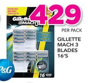 Gillette Mach 3 Blades-16's Per Pack