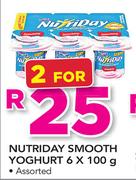 Nutriday Smooth Yoghurt-2 x 6 x 100g 