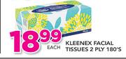 Kleenex Facial Tissues 2 Ply-180s Each