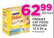 Friskies Cat Food Pouches-12 x 85g Per Pack