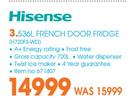 Hisense 536Ltr French Door Fridge H720FS-WD