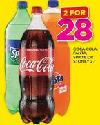 Coca Cola, Fanta, Sprite or Stoney-2x2Ltr