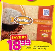 Spekko Orange Bag Rice-2Kg