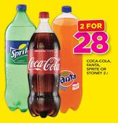 Coca-Cola, Fanta, Sprite Or Stoney-2X2Ltr