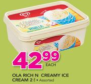 Ola Rich N Creamy Ice Cream-2Ltr