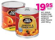 All Gold Apricot Or Apricot And Peach Jam-900g Each