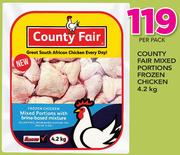 County Fair Mixed Portions Frozen Chicken-4.2Kg Per Pack