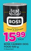 Boss Canned Dog Food Assorted-820gm