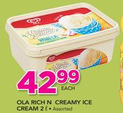 Ola Rich N Creamy Ice Cream Assorted-2Ltr