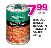 Rhodes Baked Beans In Tomato Sauce-410gm