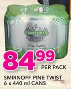 Smirnoff Pine Twist Cans-6x440ml Per Pack