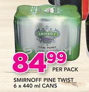 Smirnoff Pine Twist Cans-6X440ml