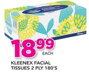 Kleenex Facial Tissues 2 Ply-180's Each