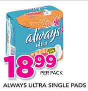 Always Ultra Single Pads-Per Pack