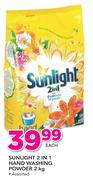 Sunlight 2 In 1 Hand Washing Powder-2Kg