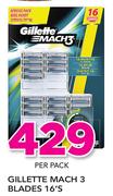 Gillette Mach3 Blades-16's Per Pack