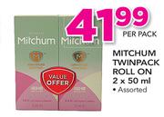 Mitchum Twinpack Roll On Assorted-2X50ml