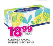 Kleenex Facial Tissues 2 Ply 180's Pack