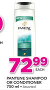 Pantene Shampoo Or Conditioner Assorted-750ml Each