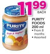 Purity Foods Assorted-200ml