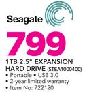 Seagate 1TB 2.5" Expansion Portable Hard Drive STEA1000400