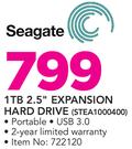 Seagate 1TB 2.5" Portable Expansion Hard Drive STEA1000400