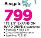 Seagate 1TB 2.5" Expansion Hard Drive STEA1000400