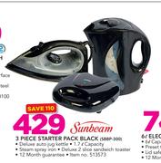 Sunbeam 3 Piece Starter Pack Black SBBP-300