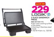 Logik 2 Slice Sandwich Press RSH-441725-117