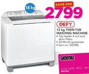 Defy 13Kg Twin Tub Washing Machine