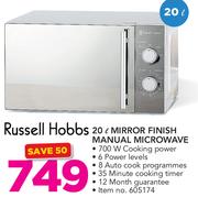 Russell Hobbs 20Ltr Mirror Finish Manual Microwave Oven