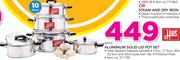 Hart 10 Piece Aluminium Solid Pot Set-Per Set
