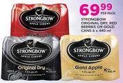 Strongbow Original Dry, Red Berries Or Gold Cans-6x440ml Per Pack