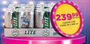 Castle Lite Cans-24 x 500ml Per Pack