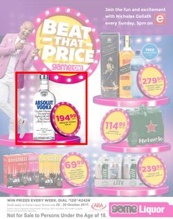 Game Liquor : Beat That Price (25 Oct - 30 Oct 2017), page 1