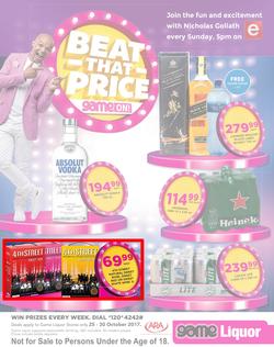 Game Liquor : Beat That Price (25 Oct - 30 Oct 2017), page 1