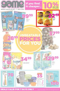 Game Zambia : Unbeatable Prices For You (26 Oct - 1 Nov 2017), page 1