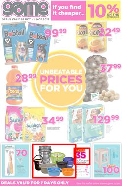 Game Zambia : Unbeatable Prices For You (26 Oct - 1 Nov 2017), page 1