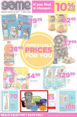 Game Zambia : Unbeatable Prices For You (26 Oct - 1 Nov 2017), page 1