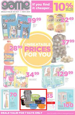 Game Zambia : Unbeatable Prices For You (26 Oct - 1 Nov 2017), page 1